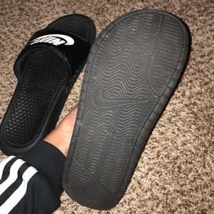 Black Nike Slides. Size 9